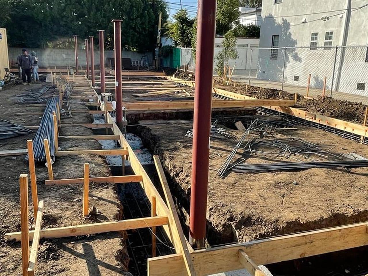 Foundation and structural steel