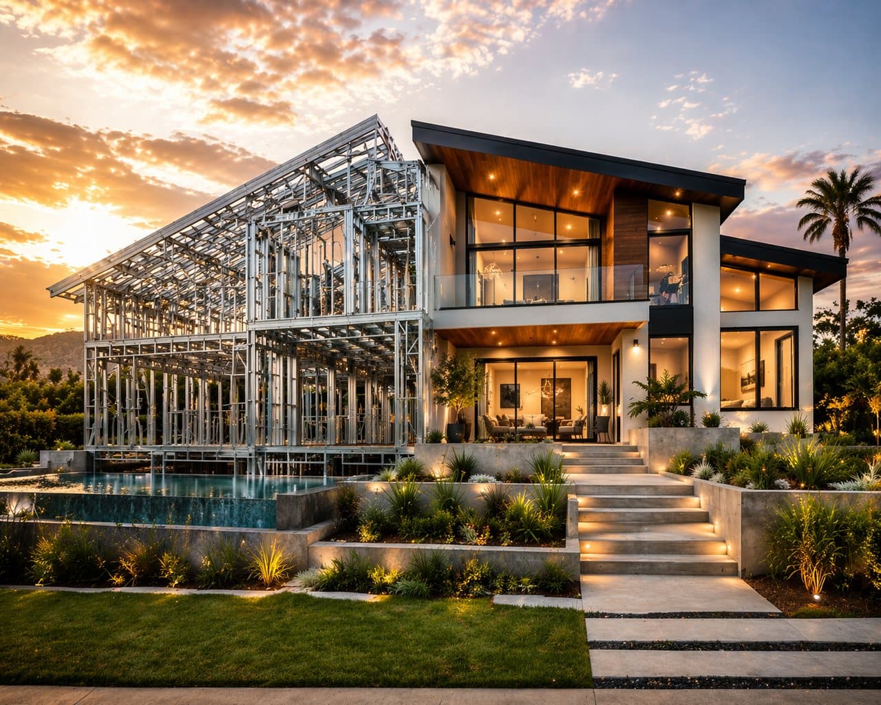 A LyteMods luxury home, from steel frame to finished home