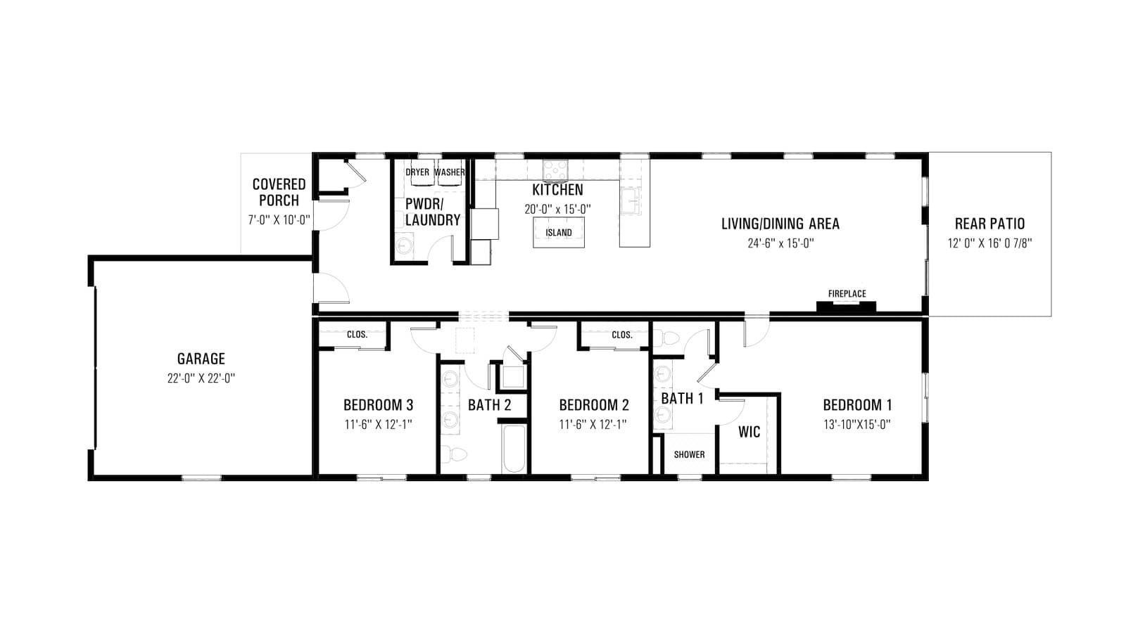 The Alder, Single-Story Plan