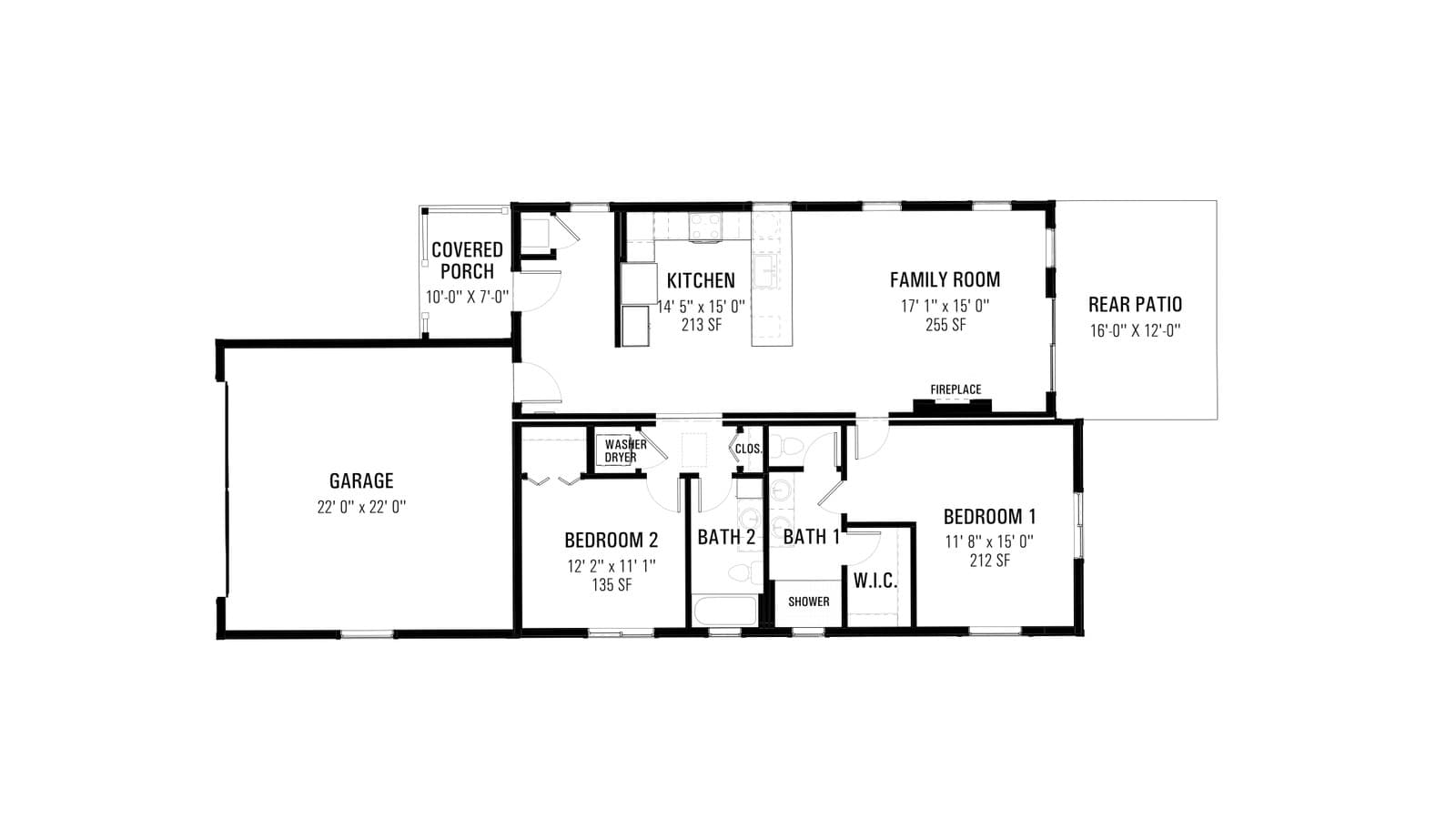 The Cypress, Single-Story Plan